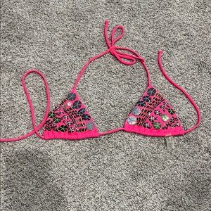 Victoria's Secret Pink and Black Bikini Top